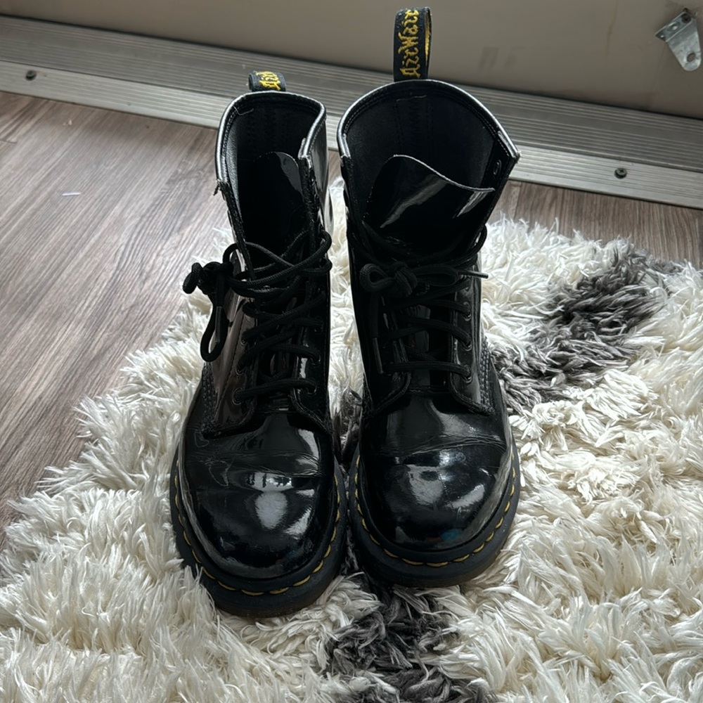 Dr. Martens Women's 1460 Patent Leather Boots Black